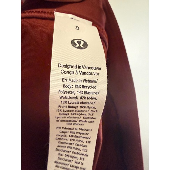 Lululemon High Rise Pleated Tennis Skirt Long Rockwood Size 8 NWT - Picture 3 of 3